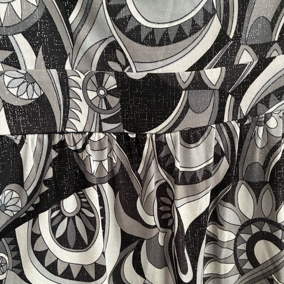 INC International ConceptsY2K Black and Grey Peplum Blouse SP - Picture 8 of 10